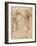 Two Nude Studies of a Man Storming Forward and Another Turning to the Right (Verso)-Michelangelo Buonarroti-Framed Giclee Print