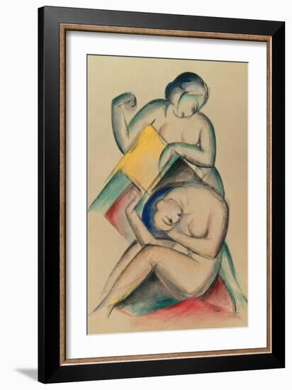 Two Nude women by Franz Marc-Franz Marc-Framed Giclee Print