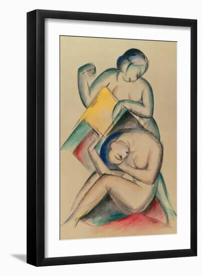 Two Nude women by Franz Marc-Franz Marc-Framed Giclee Print