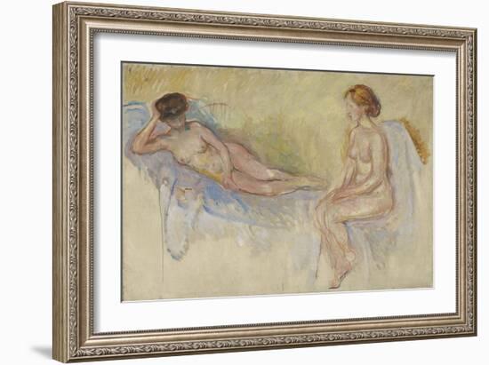 Two Nudes, C.1902-3 (Oil on Canvas)-Edvard Munch-Framed Giclee Print