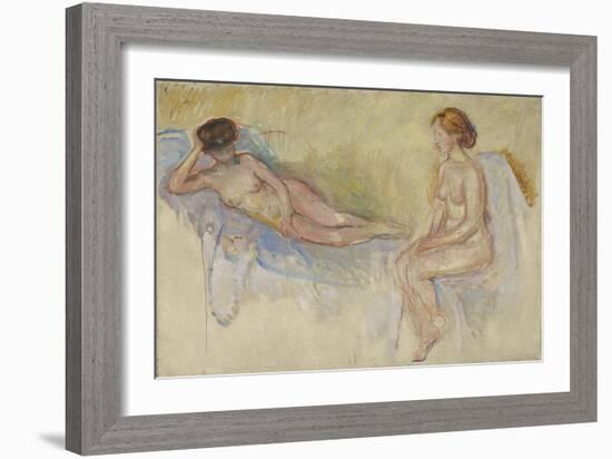 Two Nudes, C.1902-3 (Oil on Canvas)-Edvard Munch-Framed Giclee Print