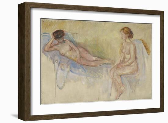 Two Nudes, C.1902-3 (Oil on Canvas)-Edvard Munch-Framed Giclee Print