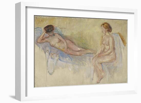 Two Nudes, C.1902-3 (Oil on Canvas)-Edvard Munch-Framed Giclee Print