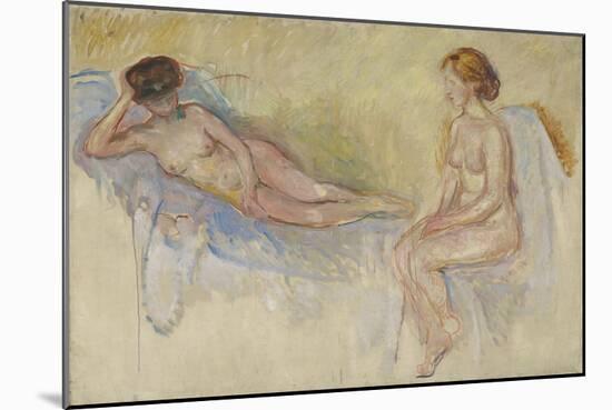 Two Nudes, C.1902-3 (Oil on Canvas)-Edvard Munch-Mounted Giclee Print