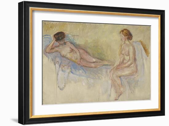 Two Nudes, C.1902-3 (Oil on Canvas)-Edvard Munch-Framed Giclee Print