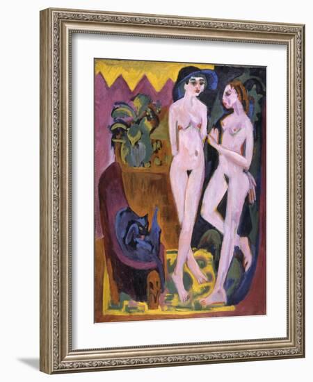 Two Nudes in a Room, 1914-Ernst Ludwig Kirchner-Framed Giclee Print