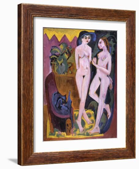 Two Nudes in a Room, 1914-Ernst Ludwig Kirchner-Framed Giclee Print