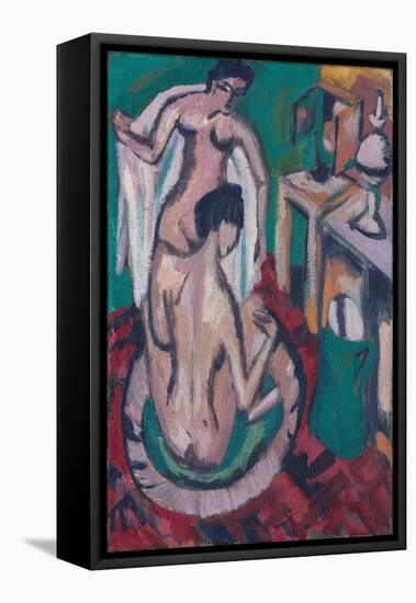 Two Nudes in a Shallow Tub, C. 1912/1913-1920-Ernst Ludwig Kirchner-Framed Premier Image Canvas