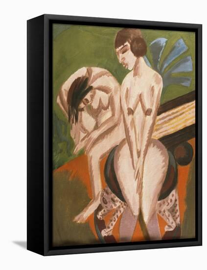 Two Nudes in the Room-Ernst Ludwig Kirchner-Framed Premier Image Canvas