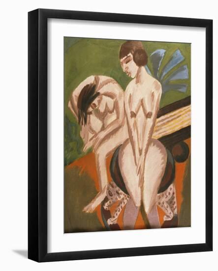 Two Nudes in the Room-Ernst Ludwig Kirchner-Framed Giclee Print