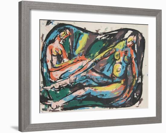 Two Nudes-Mike Zahratka-Framed Serigraph