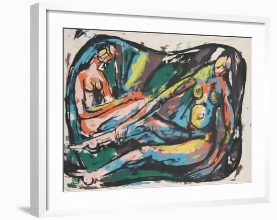 Two Nudes-Mike Zahratka-Framed Serigraph