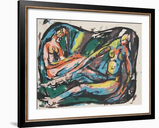 Two Nudes-Mike Zahratka-Framed Serigraph