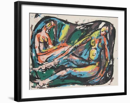 Two Nudes-Mike Zahratka-Framed Serigraph