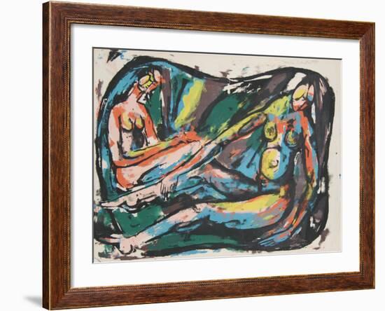 Two Nudes-Mike Zahratka-Framed Serigraph