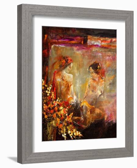 Two nudes-Pol Ledent-Framed Art Print