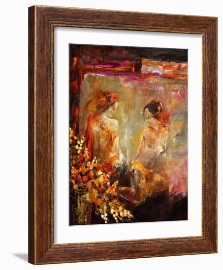 Two nudes-Pol Ledent-Framed Art Print