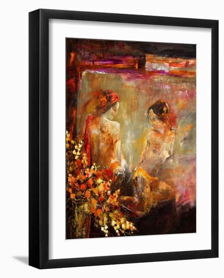 Two nudes-Pol Ledent-Framed Art Print