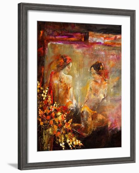 Two nudes-Pol Ledent-Framed Art Print