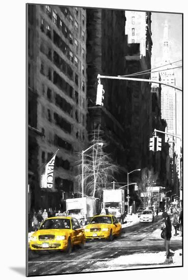 Two NYC Taxis-Philippe Hugonnard-Mounted Giclee Print