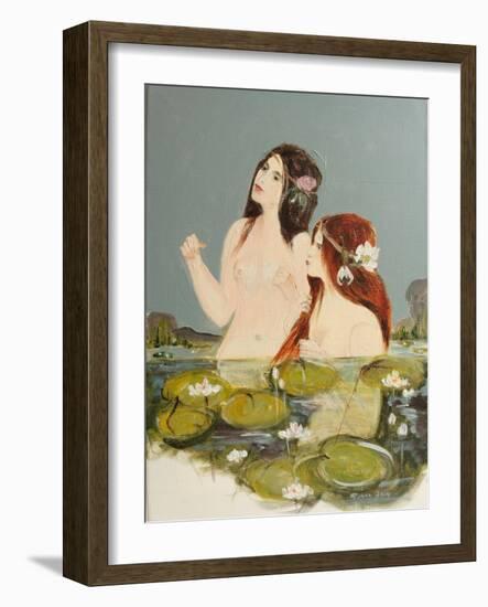 Two Nymphs in Pool-Susan Adams-Framed Giclee Print