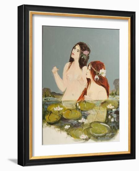 Two Nymphs in Pool-Susan Adams-Framed Giclee Print