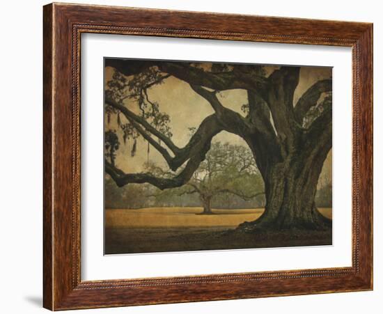 Two Oaks in Rain, Audubon Gardens-William Guion-Framed Giclee Print