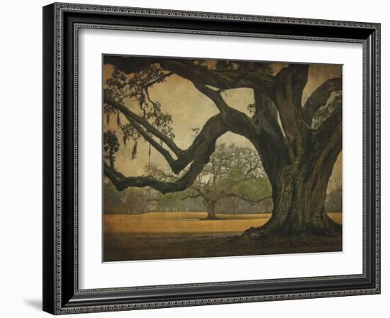 Two Oaks in Rain, Audubon Gardens-William Guion-Framed Giclee Print