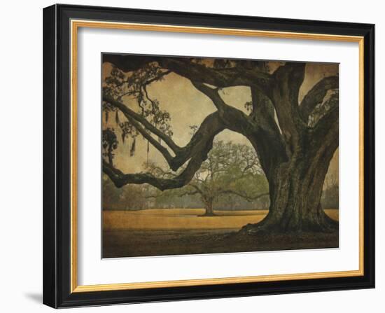 Two Oaks in Rain, Audubon Gardens-William Guion-Framed Giclee Print