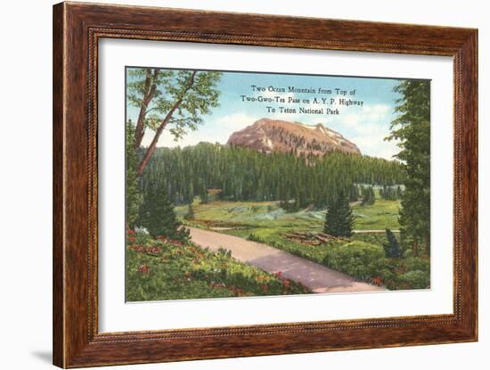 Two Ocean Moutain, the Tetons-null-Framed Art Print