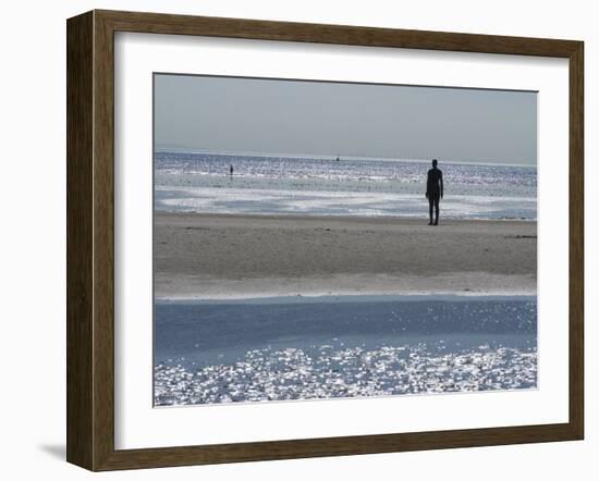 Two of the 100 Men of Another Place, also known as the Iron Men, Tatues by Antony Gormley-Ethel Davies-Framed Photographic Print