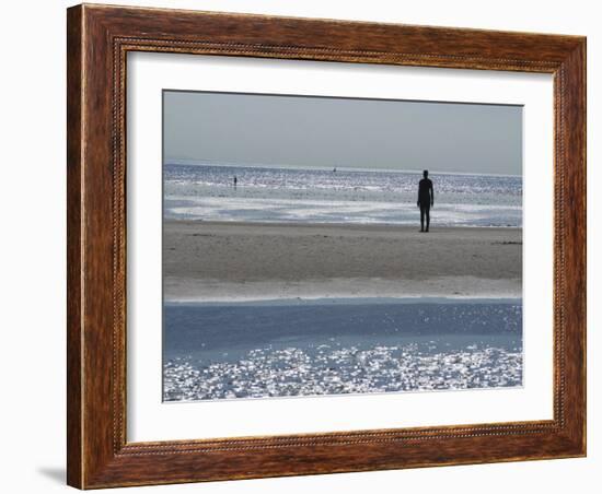 Two of the 100 Men of Another Place, also known as the Iron Men, Tatues by Antony Gormley-Ethel Davies-Framed Photographic Print