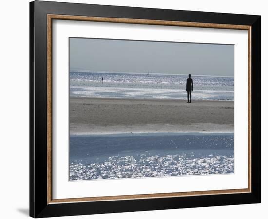 Two of the 100 Men of Another Place, also known as the Iron Men, Tatues by Antony Gormley-Ethel Davies-Framed Photographic Print