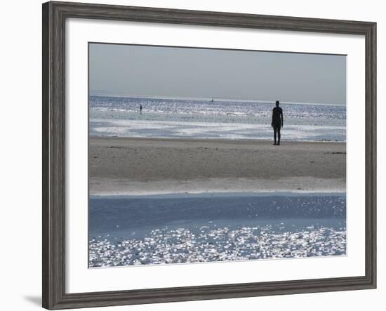 Two of the 100 Men of Another Place, also known as the Iron Men, Tatues by Antony Gormley-Ethel Davies-Framed Photographic Print