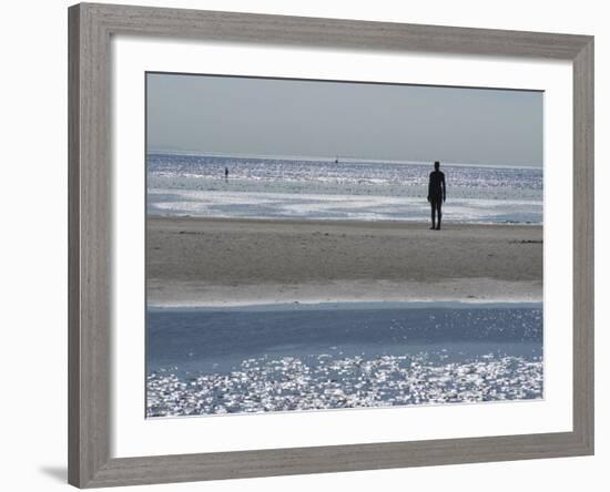 Two of the 100 Men of Another Place, also known as the Iron Men, Tatues by Antony Gormley-Ethel Davies-Framed Photographic Print