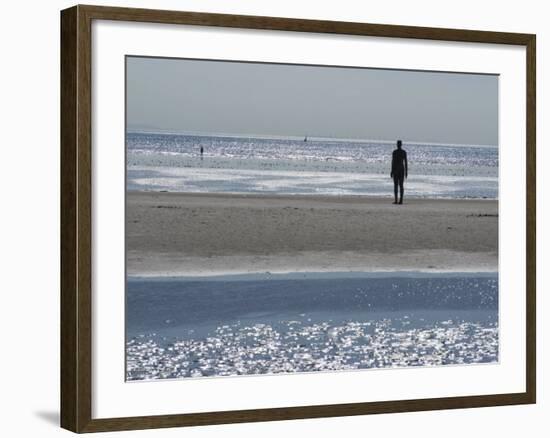 Two of the 100 Men of Another Place, also known as the Iron Men, Tatues by Antony Gormley-Ethel Davies-Framed Photographic Print