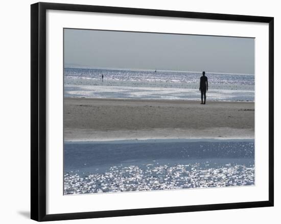 Two of the 100 Men of Another Place, also known as the Iron Men, Tatues by Antony Gormley-Ethel Davies-Framed Photographic Print