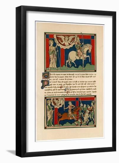 Two of the Horsemen of the Apocalypse, Early 14th Century-null-Framed Giclee Print