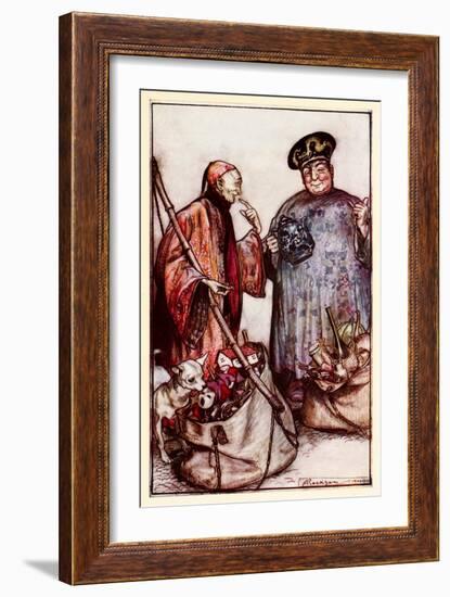 Two of Those Sages... like Pedlars among Us' (Expressing Themselves with Things They Carry Around)-Arthur Rackham-Framed Giclee Print