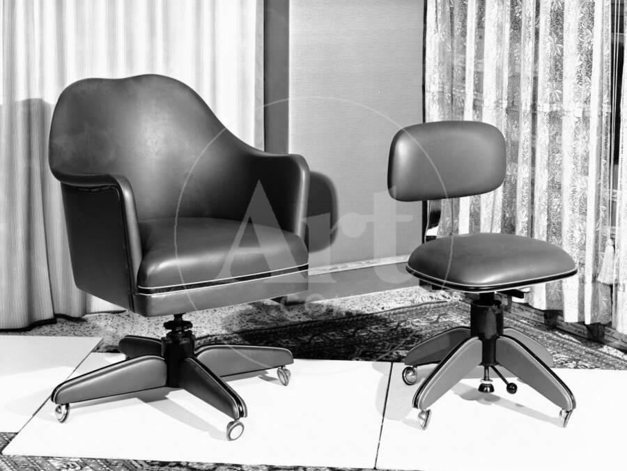Two Office Chairs By The Mascagni Furniture Company In Bologna Photographic Print A Villani Art Com