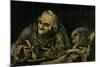 Two Old Men Eating Soup-Francisco de Goya-Mounted Premium Giclee Print
