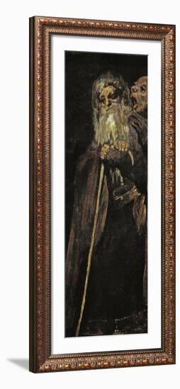 Two Old Men (Two Monk)-Francisco de Goya-Framed Giclee Print