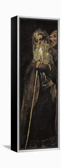 Two Old Men (Two Monk)-Francisco de Goya-Framed Premier Image Canvas