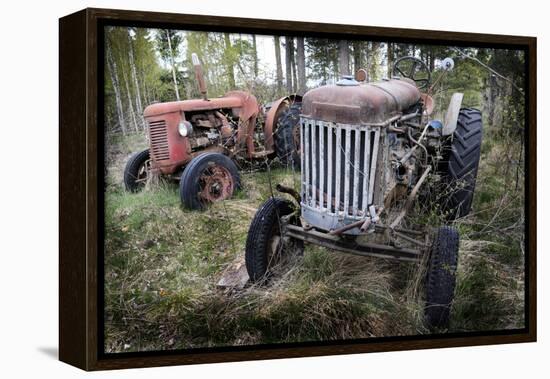 Two Old Rusty Tractor in the Forest-Ollikainen-Framed Premier Image Canvas