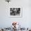 Two Older Basque Men Sitting on a Porch Toasting, as They Prepare to Drink Together-Dmitri Kessel-Framed Photographic Print displayed on a wall