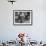 Two Older Basque Men Sitting on a Porch Toasting, as They Prepare to Drink Together-Dmitri Kessel-Framed Photographic Print displayed on a wall