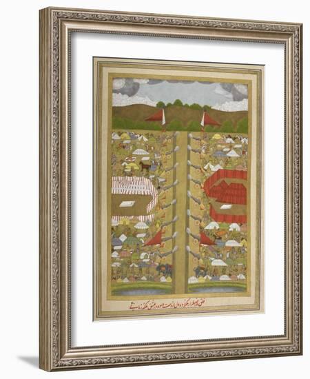 Two Opposing Camps, With Lines Of Cannon-Govardhan-Framed Giclee Print