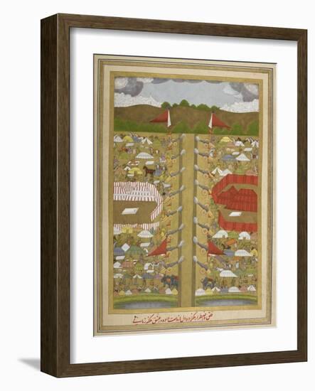 Two Opposing Camps, With Lines Of Cannon-Govardhan-Framed Giclee Print