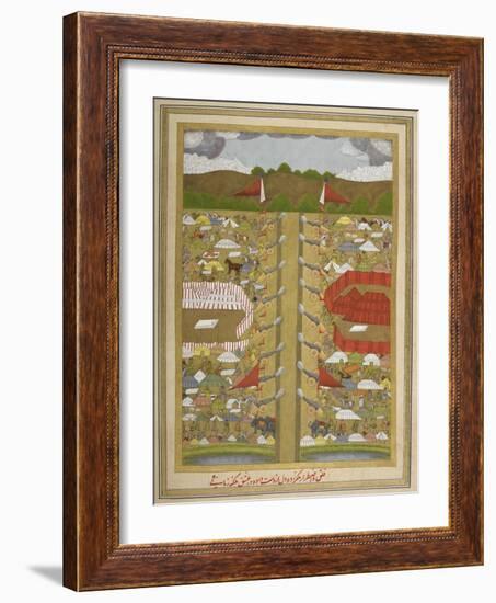 Two Opposing Camps, With Lines Of Cannon-Govardhan-Framed Giclee Print