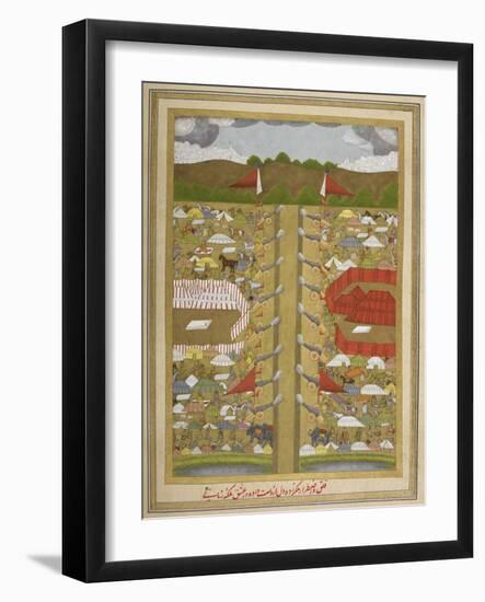 Two Opposing Camps, With Lines Of Cannon-Govardhan-Framed Giclee Print